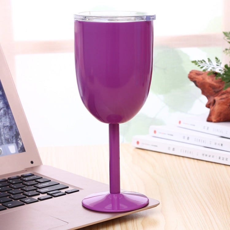 New Fashion Stainless Steel Vacuum Cup Red Wine Cocktail Goblet Creative Gift – Wear-resistant Purple