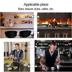 9 in 1 Stainless Steel Cocktail Shaker Tools Set with Wooden Mount, Capacity: 550ml, 550ml