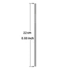 5pcs Reusable Stainless Steel Straight Drinking Straw + Cleaner Brush Set Kit, 215*6mm, 215*6mm (Straight)