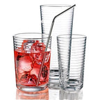 5pcs Reusable Stainless Steel Bent Drinking Straw + Cleaner Brush Set Kit, 215*8mm, 215*8mm (Bent)