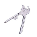 SWISS+TECH Stainless Steel 6 in 1 Multi-function Outdoor Key Chain, Foldable Mini Tools Key Ring Default Title