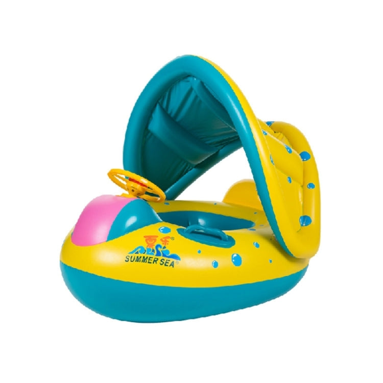 Inflatable Swimming Safety Seat Sunshade Boat Ring for Baby Children, Inflated Size: 72cm x 65cm x 58cm, Seat Boat – Durable Build, Easy to Use