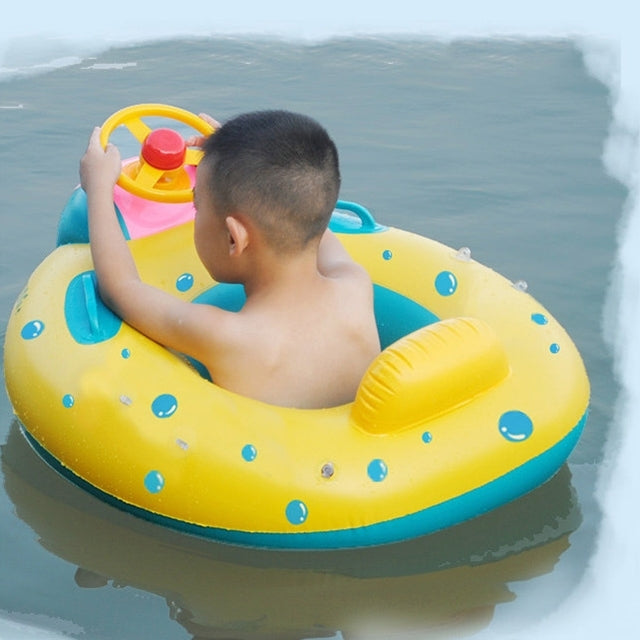 Inflatable Swimming Safety Seat Sunshade Boat Ring for Baby Children, Inflated Size: 72cm x 65cm x 58cm, Seat Boat – Durable Build, Easy to Use