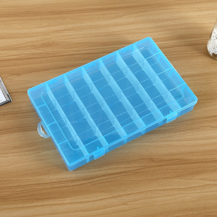 Plastic Organizer Container Storage Box 28 Slots Removable Grid Compartment for Jewelry Earring Fishing Hook Small Accessories – Durable Build, Easy to Use Blue