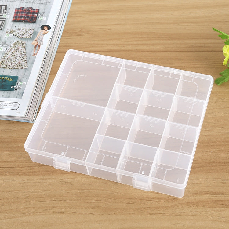 Plastic Organizer Container Storage Box 14 Slots Adjustable Divider Removable Grid Compartment for Jewelry Earring Fishing Hook Small Accessories, 14 Slots 14 Slots
