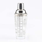 Stainless Steel Glass Cocktail Shaker Tools Milk Tea Cup with Scale, Capacity: 450ml, 450ml Cocktail Shaker 450ml Cocktail Shaker