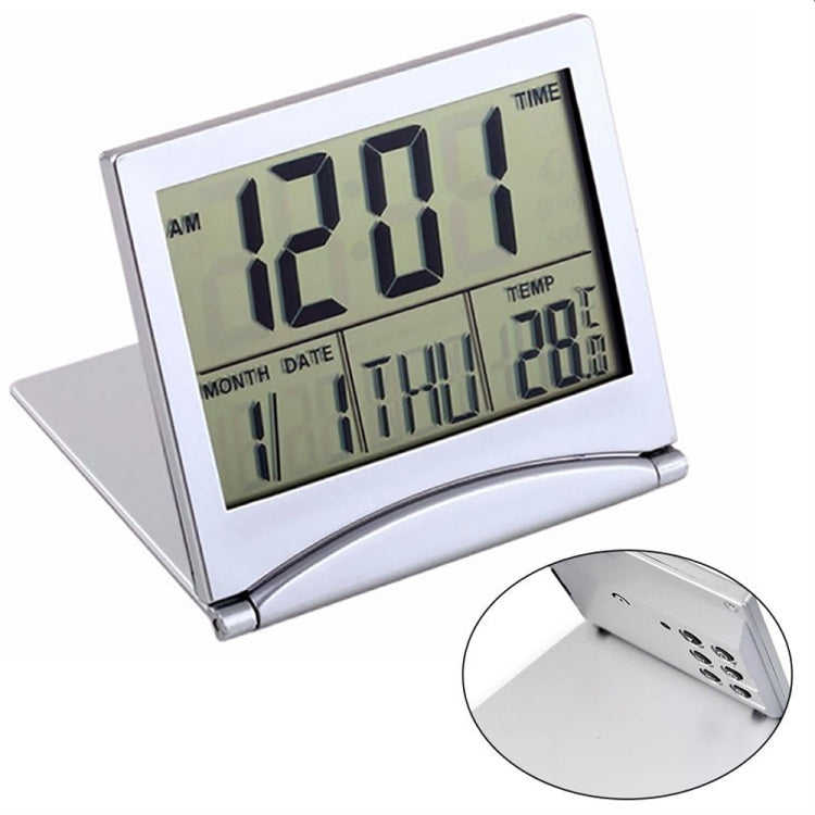 MT-033 LCD Display Portable Folding Digital Travel Temperature Alarm Clock, MT-033 – Durable Build, Easy to Use MT-033
