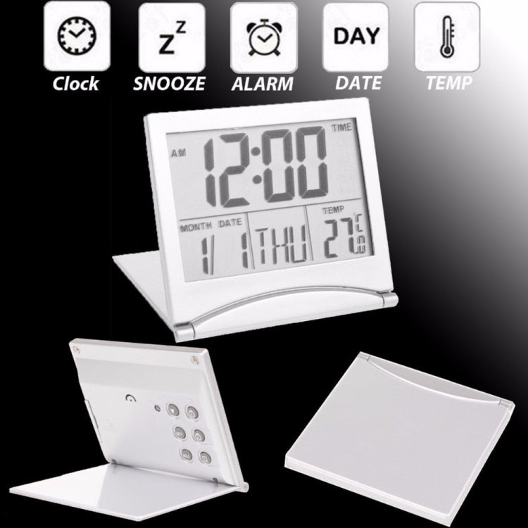 MT-033 LCD Display Portable Folding Digital Travel Temperature Alarm Clock, MT-033 – Durable Build, Easy to Use