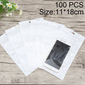 100 PCS 11cm x 18cm Hang Hole Clear Front White Pearl Jewelry Zip Lock Packaging Bag, Custom Printing and Size are welcome, 11*18cm – Durable Build, Easy to Use
