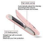Wireless Mini USB Rechargeable Hair Straightener Hair Curler Double Purpose Hair Splint – Aluminum Alloy