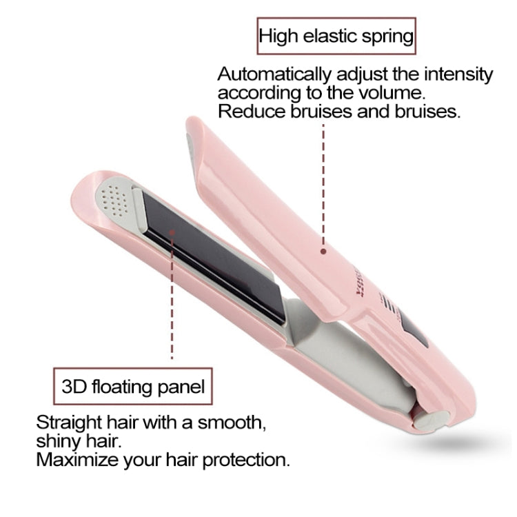 Wireless Mini USB Rechargeable Hair Straightener Hair Curler Double Purpose Hair Splint – Aluminum Alloy