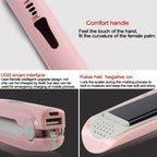 Wireless Mini USB Rechargeable Hair Straightener Hair Curler Double Purpose Hair Splint – Aluminum Alloy
