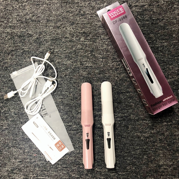 Wireless Mini USB Rechargeable Hair Straightener Hair Curler Double Purpose Hair Splint – Aluminum Alloy