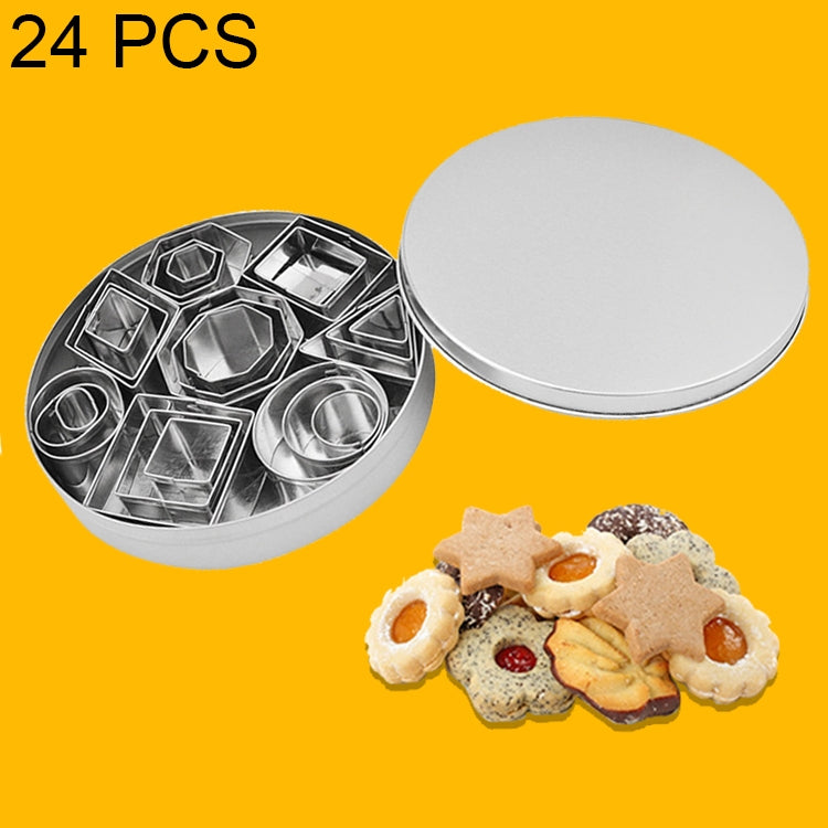 24 PCS / Set Stainless Steel DIY Cookie Biscuits Molds Geometry Baking Tools (Octagon), HC4340A, HC4340B, HC4340C – Durable Build, Easy to Use HC4340C
