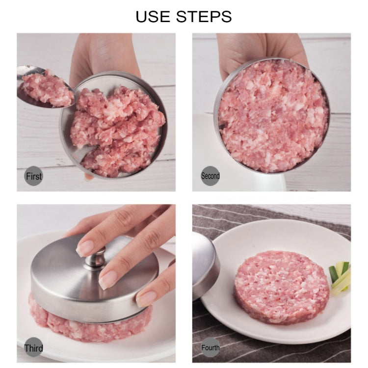 Kitchen Food Molds Stainless Steel Hamburger Meat Press Molds Tools, 1PC 10356 Stainless Steel