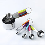 kn650 10 in 1 Colorful Stainless Steel Measuring Spoon Cake Mold Baking Tool Set, 10 in 1 Measuring Spoon(Colorful) 10 in 1 Measuring Spoon(Colorful)