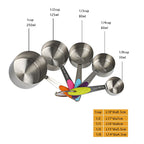 kn650 10 in 1 Colorful Stainless Steel Measuring Spoon Cake Mold Baking Tool Set, 10 in 1 Measuring Spoon(Colorful)