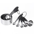 kn650 10 in 1 Black Stainless Steel Measuring Spoon Cake Mold Baking Tool Set, 10 in 1 Measuring Spoon(Black) 10 in 1 Measuring Spoon(Black)