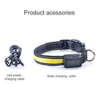 Medium and Large Dog Pet Solar + USB Charging LED Light Collar, Neck Circumference Size: S, 35-40cm, Size: S
