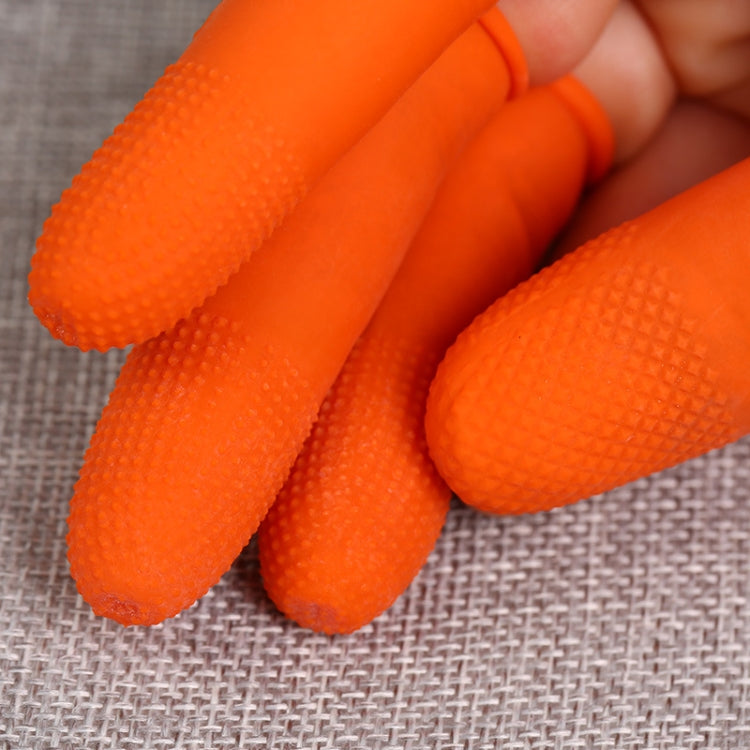100pcs / Pack Antistatic Antislip Durable Fingertips Latex Protective Gloves, Size: L, 2.8*6.5cm, Size: L, 2.8*6.5cm – Durable Build, Easy to Use Size: L, 2.8*6.5cm Orange