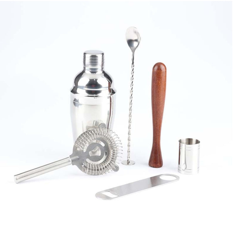 7 in 1 Stainless Steel Wine Cocktail Shaker Tools Set with Cloth Bag, Capacity: 550ml, 550ml – Durable Build, Easy to Use