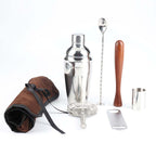 7 in 1 Stainless Steel Wine Cocktail Shaker Tools Set with Cloth Bag, Capacity: 750ml, 750ml 750ml