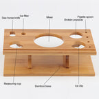 14 in 1 Stainless Steel Cocktail Shaker Tools Set with Bamboo Mount, Capacity: 750ml, 750ml, Bamboo