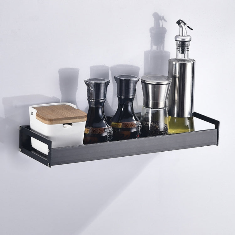 40cm Kitchen Multi-function Wall Hanging Holder Seasoning Storage Rack, 40cm(Black) 40cm(Black)