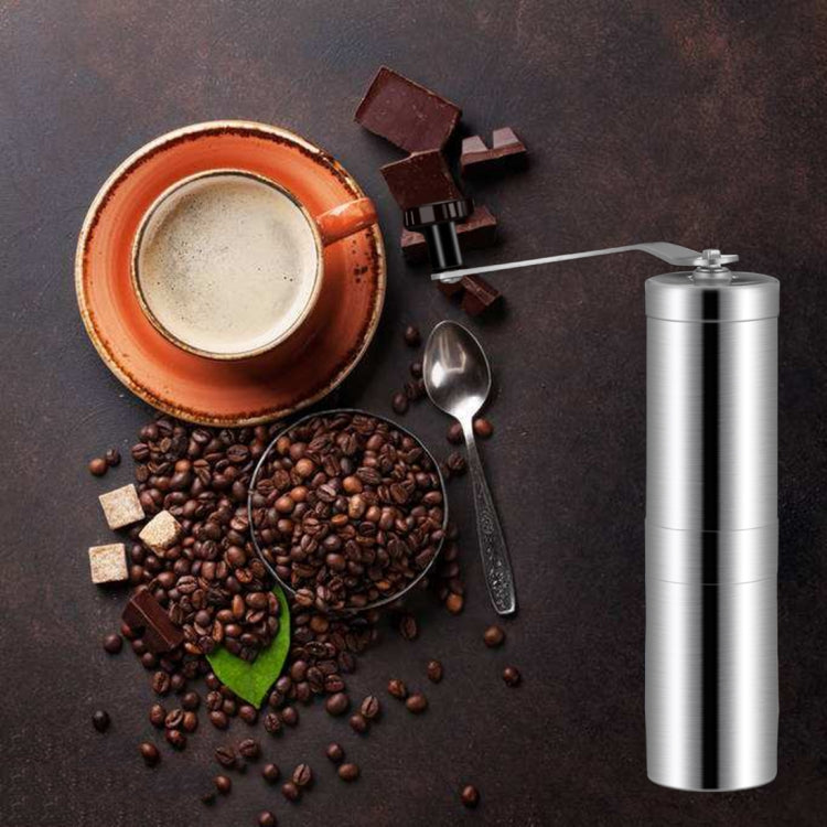 Portable Conical Burr Mill Manual Stainless Steel Hand Crank Coffee Bean Grinder, Capacity: 40g, Stainless Steel Capacity: 40g Stainless Steel Capacity: 40g