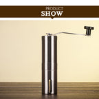 Portable Conical Burr Mill Manual Stainless Steel Hand Crank Coffee Bean Grinder, Capacity: 40g, Stainless Steel Capacity: 40g