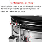 800ml Stainless Steel Sealed Food Coffee Grounds Bean Storage Container with Built-in CO2 Gas Vent Valve & Calendar