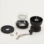 Portable Conical Burr Mill Manual Spice Herbs Hand Grinding Machine Coffee Bean Grinder with Seal Pot, With Seal Pot