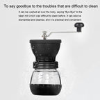 Portable Conical Burr Mill Manual Spice Herbs Hand Grinding Machine Coffee Bean Grinder with Seal Pot, With Seal Pot