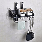 A Version 40cm 1 Cup Kitchen Multi-function Wall-mounted Condiment Storage Rack, A Version 40cm A Version 40cm