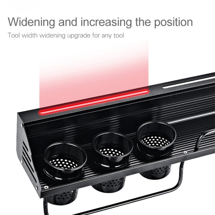 A Version 70cm 2 Cups 10 Hooks Kitchen Multi-function Wall-mounted Condiment Storage Rack, A Version 70cm 2 Cups
