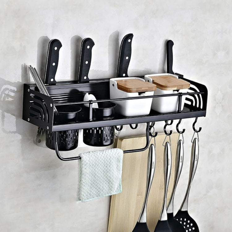 B Version 50cm 2 Cups 10 Hooks Kitchen Multi-function Wall-mounted Condiment Storage Rack, B Version 50cm 2 Cups B Version 50cm 2 Cups