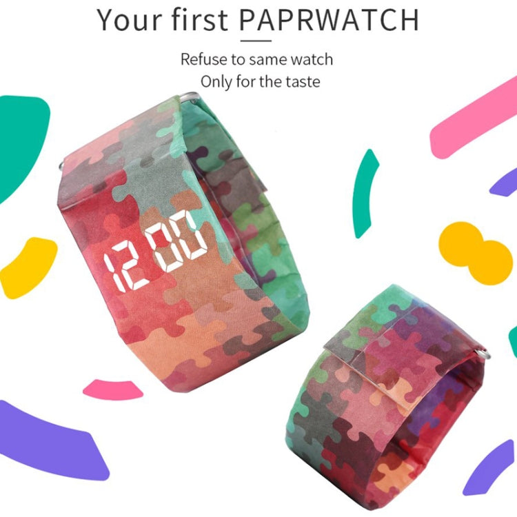 Machine Armor Pattern Creative Fashion Waterproof Paper Watch Intelligent Paper Electronic Wristwatch, Machine Armor Pattern