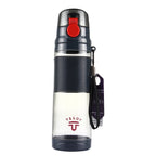 Teloy TNY-9601 650ML Portable Snap Cap Space Cup Bottle, Applicative Water Temperature: ﹣20 ~ 120 Celsius Degrees, TNY-9601 (Dark Grey + Red) – Durable Build, Easy to Use