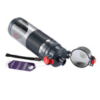 Teloy TNY-9601 650ML Portable Snap Cap Space Cup Bottle, Applicative Water Temperature: ﹣20 ~ 120 Celsius Degrees, TNY-9601 (Dark Grey + Red) – Durable Build, Easy to Use