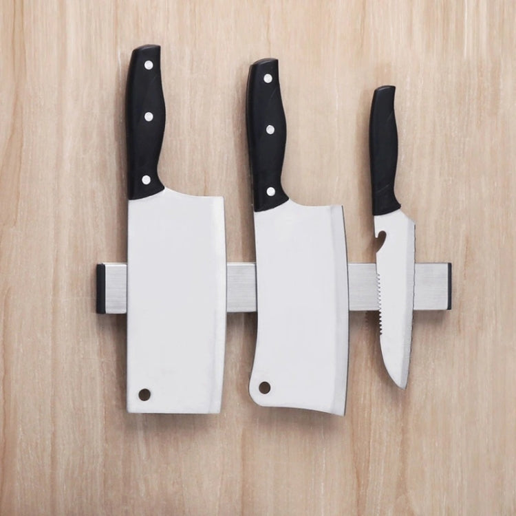 Kitchen Free Punching Wall-mounted 304 Stainless Steel Magnetic Knife Holder, Size:31x4x1.5cm, Size:31x4x1.5cm Size:31x4x1.5cm