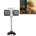 Creative Home Office Bedroom Retractable Flip Trolley Small Balance Clock, Retractable (Black) Retractable (Black)