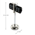 Creative Home Office Bedroom Retractable Flip Trolley Small Balance Clock, Retractable (Black)
