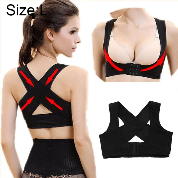 Women Ultrathin Kyphosis Correction Shoulder Support Tight-fitting Orthopedic Belt, Size:L, L L Black