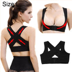 Women Ultrathin Kyphosis Correction Shoulder Support Tight-fitting Orthopedic Belt, Size:L, L L Black