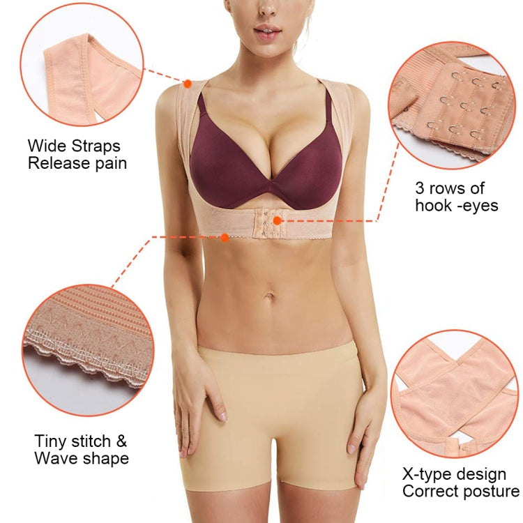 Women Ultrathin Kyphosis Correction Shoulder Support Tight-fitting Orthopedic Belt, Size:L, L