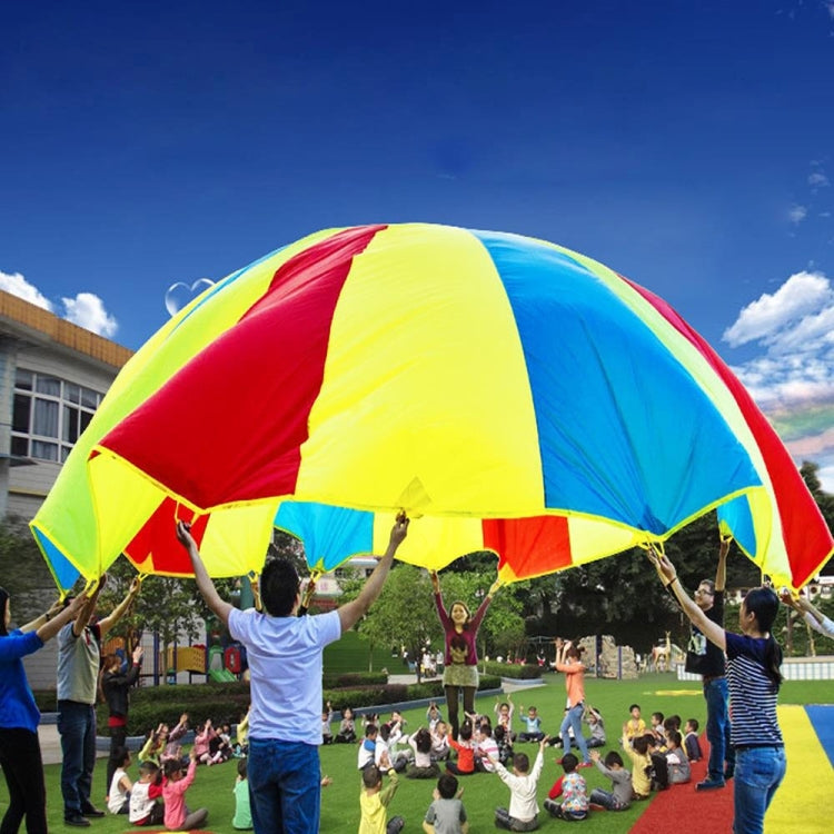 7m Children Outdoor Game Exercise Sport Toys Rainbow Umbrella Parachute Play Fun Toy with 16 Handle Straps for Families / Kindergartens / Amusement Parks, 7m 16 Handle Straps 7m 16 Handle Straps