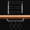 MICLAN Three Rows Stainless Steel Hanging Wine Glass Holder, Size: 34*32*27cm, Size: 34*32*27cm Size: 34*32*27cm