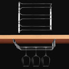 MICLAN Three Rows Stainless Steel Hanging Wine Glass Holder, Size: 34*32*27cm, Size: 34*32*27cm Size: 34*32*27cm