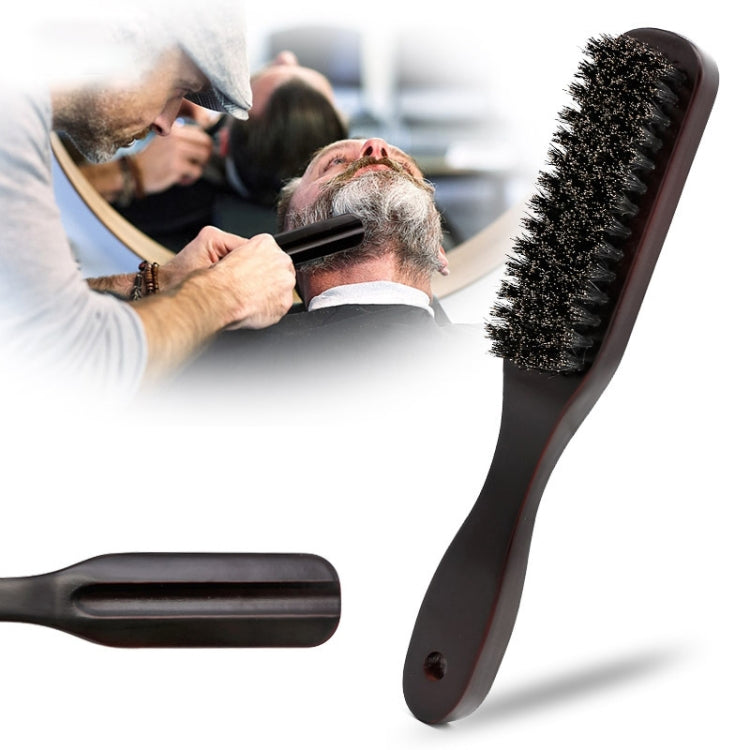 Wooden Handle Boar Brush Cleaning Hair Men Beard Brush Anti-static Barber Shop Hair Styling Comb Shaving Tools, Beard Brush Beard Brush