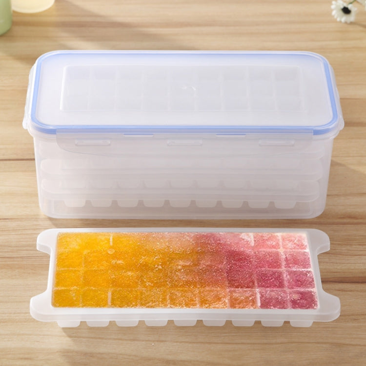 Small Square Ice Mold Trays Multi-layer Mold with Cover Ice Storage Box, 4 Layers, 4 Layers 4 Layers
